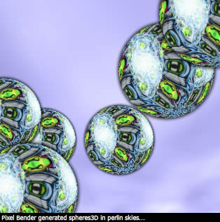 Pixel Bender sphere3d in perlin skies
